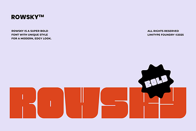 Rowsky - Bold Font stylish font