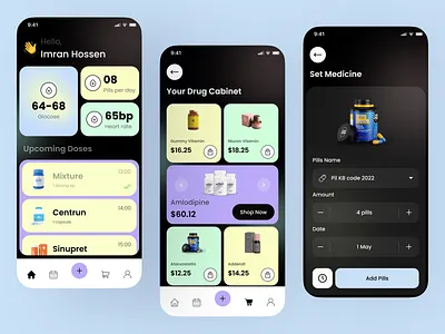 Medical service - Mobile App app design application doctor health healthcare healthcare app medical medical app medical service mobile app medicine mobile app mobile app design mobile design schedule