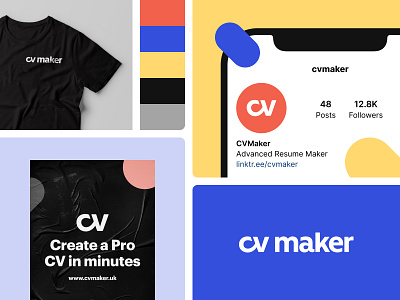 CVMaker - Logo animation branding design identity logo marketing saas strategy ui ux