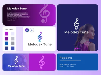 Melodex Tune music logo branding design movie
