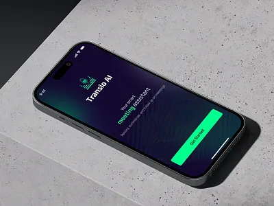 Meeting Transcript App ai note app app ui app ux assistant app ui get started ui meeting app meeting assistant meetingapp mobile app onboarding ui recording app transcript app