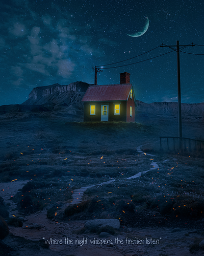 Mystical Night — A Photo Manipulation Study 3d animation branding graphic design logo motion graphics ui