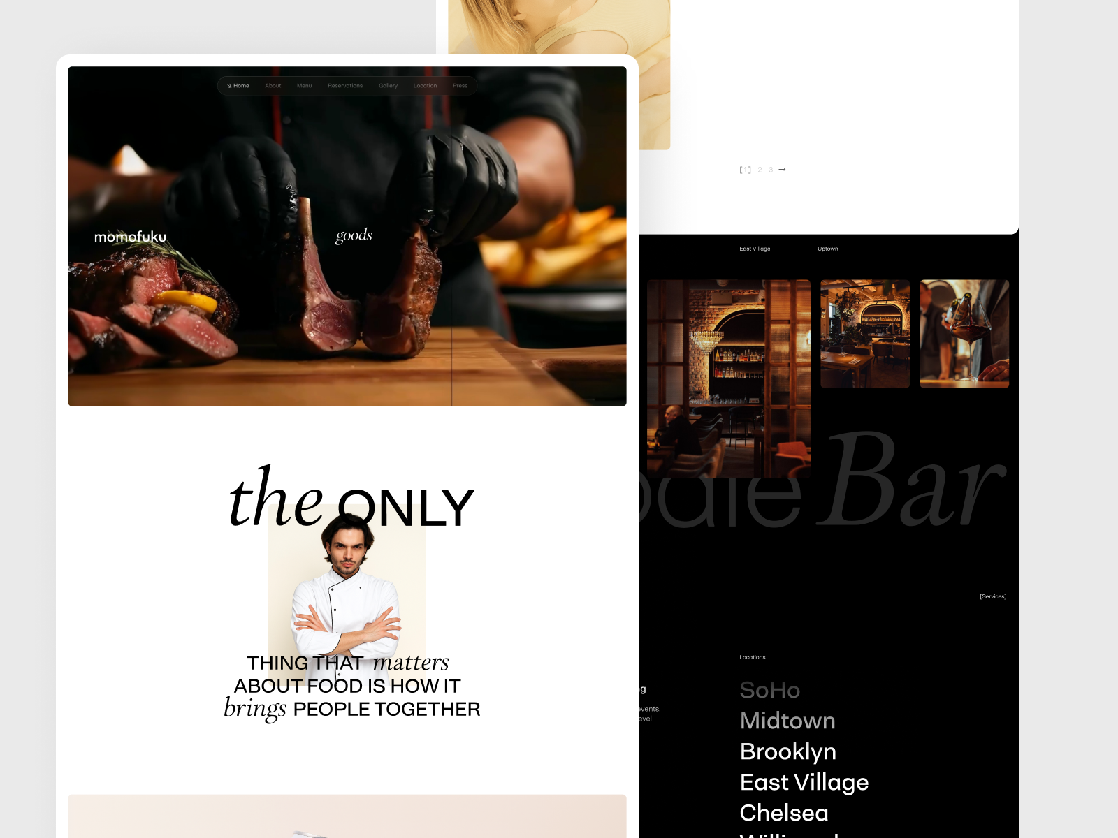 Momofuku - Noodle Bar Website booking landing page cafe website corporate website cuisine food app food delivery food landing page food menu food website foodtech horeca hotel website modern website professional website restaurant restaurant landing page restaurant website shopify website web design