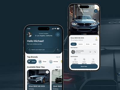 Car Rental Mobile App UI/UX android appconcept appdesign appui car rental cleanui dailyui figma interactiondesign ios luxury car minimal mobileapp mobiledesign modernui productdesign ui uidesign uiux ux