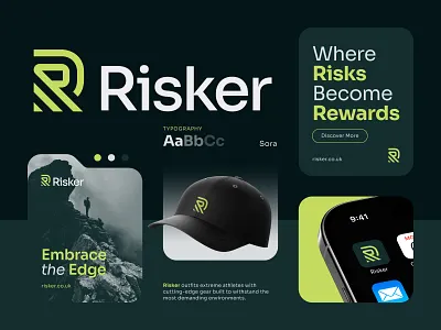 Risker / Logo & Brand Identity Design brand brand identity branding design geometric graphic design identity letter letter r lines logo logomark modern r letter r logo sports
