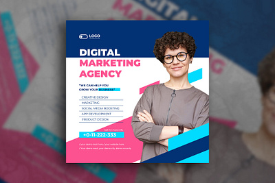 Digital marketing agency social media post banner design business company corporate design designer digital marketing download graphic design marketing marketing agency microstock post post design service social media template