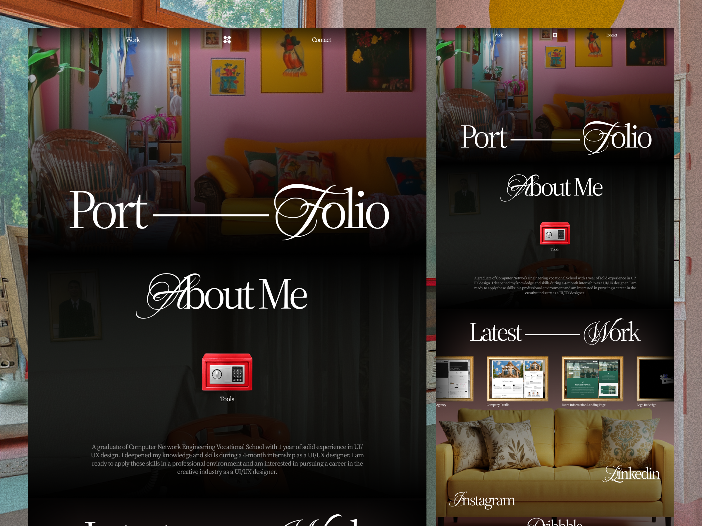 Portfolio Website Concept desgin ilustration inspiration landing page landing page design landing page portfolio personal personal landing page personal website portfolio portfolio landing page portofolio portofolio website ui ux web design website