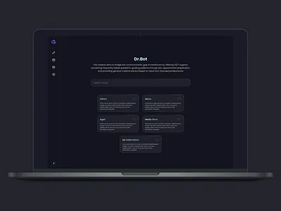 ✨ Dr.Bot – Medical Chatbot UI app branding design graphic design illustration typography ui ux vector