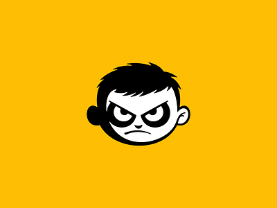 Angry Kid Logo angry bold branding cartoon comics design entertainment face gaming identity illustration kid logo man mark media sports symbol vector