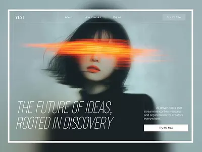 AI Tool Hero Section Design ai animation clean design fashion gray hero hero banner motion graphics simple design ui ux web website