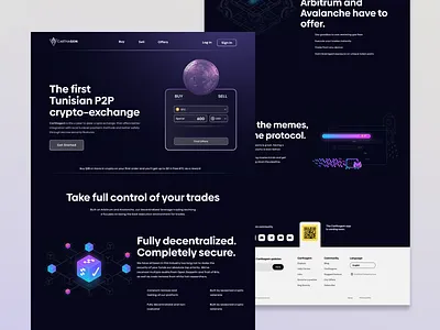 Crypto Finance - Web Design Landing Page 🪙 bank bank dashboard blockchain branding crypto cryptocurrency dashboard design finance fintech landingpage p2p platform technology trading ui ux web webdesign webpage