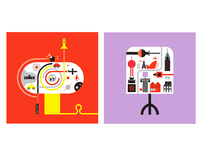 Foscarini Lighting advertising branding campaigns iconography icons illustration infographics lighting logo pictograms product design symbols vector