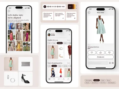 AI Fashion app | UI/UX | Fashion tech ai app android app branding clean e commerce app fashion app fashion tech graphic design ios app mobile app mobile app design outfit generator style recommender trend prediction ui research user interface design ux ux study case virtual stylist