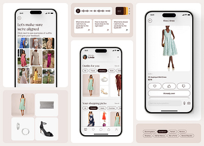 AI Fashion app | UI/UX | Fashion tech ai app android app branding clean e commerce app fashion app fashion tech graphic design ios app mobile app mobile app design outfit generator style recommender trend prediction ui research user interface design ux ux study case virtual stylist