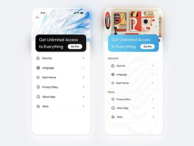 Settings - AI Video Generator App ai app setting ai apps ai chatbot ai image generator ai setting ai video app ai video generator app design artificial intelligence mobile app premium setting setting page setting screen setting ui setting ui design settings ui ui design