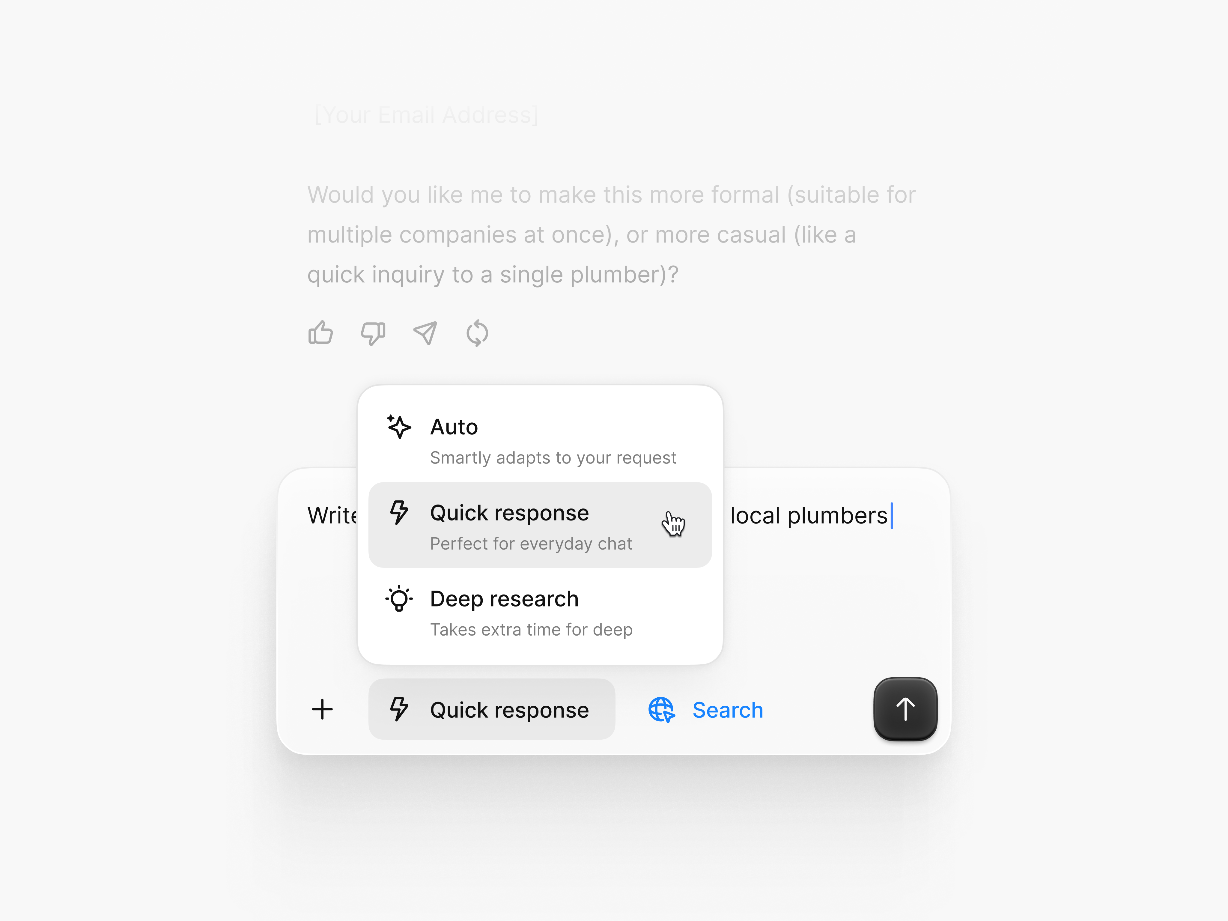 Left or Right? clean minimal ui design