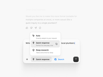 Left or Right? clean minimal ui design