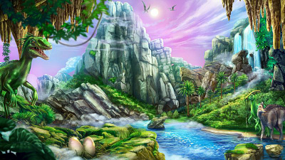 The main Background for the Dinosaur slot game background background art background design background image digital art dinasaur illustration dinosaur dinosaur background dinosaur slot dinosaur symbols dinosaur themed gambling gambling art gambling design game art game design graphic design illustration slot design