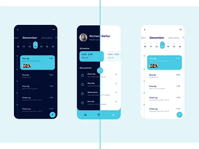 Health app animation app blue clinical dark dark version design development doctor health light light version medical minimal nurse nursing patient care ui ux