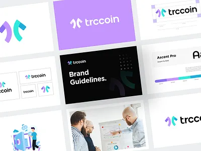 Trccoin - Brand Guidelines bitcoin logo blockchain blockchain logo branding coin crypto crypto currency crypto logo cryptocurrency currency ethereum exchange finance investment logo nft nft logo startup token wallet