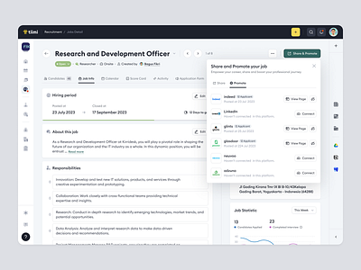 Tiimi – Job Details in HR Management Systems candidate company dashboard hiring hr hr platform hrm human resources human resources job management job posting organization management product design recruitment recruitment dashboard saas saas design ui ux web design
