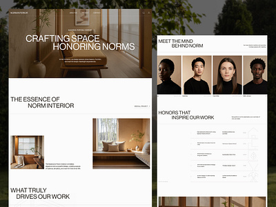 NI - Modern Interior Design Furniture Company Website About Page about about page architecture collection company profile corporate furrniture inspiration interior design luxury minimalist modern portfolio professional room showcase ui web design website website page