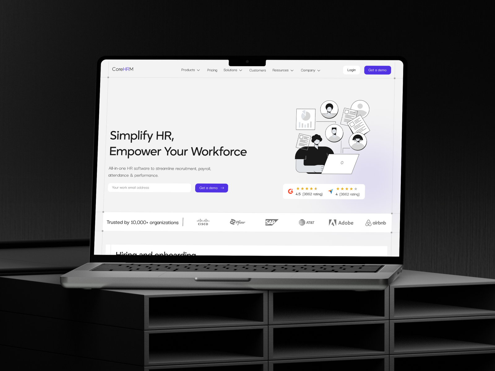 HR Management Landing Page career design employee employee management hiring hr hr management human resource landing page ui uidesign uiux ux web web design website website design