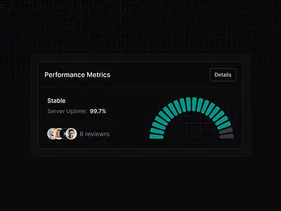 Metronic 9 - Shadcn Performance Metrics Card card dashboard metrics shadcn