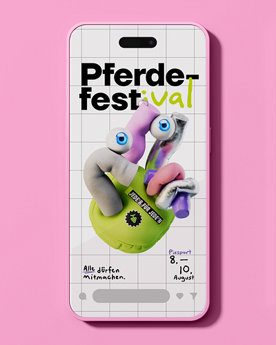 Festival 03 3d animation branding cgi character design festival foreal illustration logo