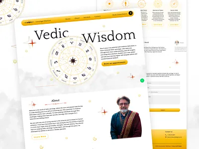 Astrologer Personal Branding Website UI 3d animation branding graphic design logo motion graphics ui