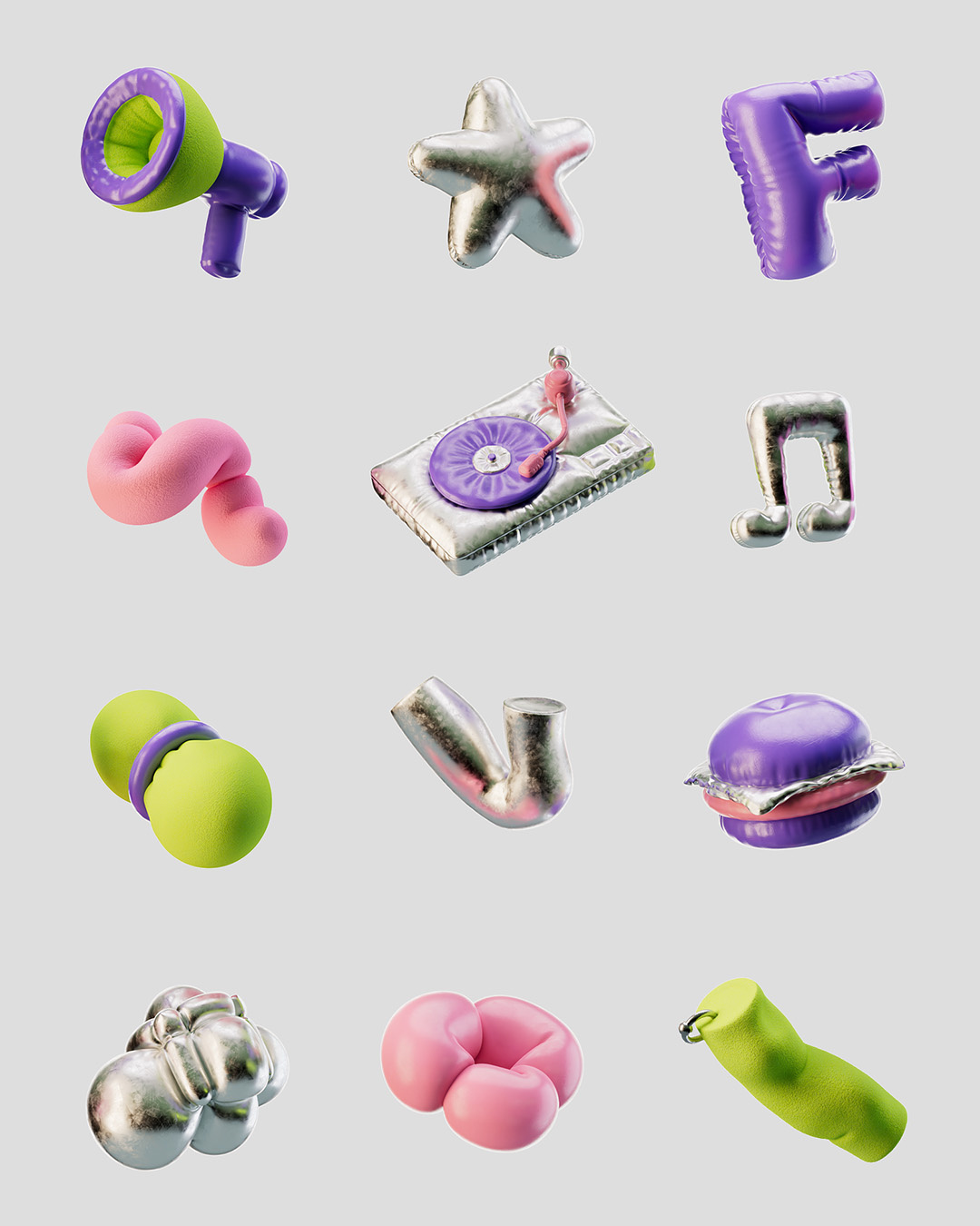 Festival 3d branding cgi character design festival foreal illustration logo