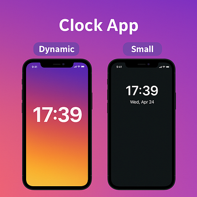 Minimal Clock App UI – Sanjay Naker branding clock app design graphic design illustration weather app