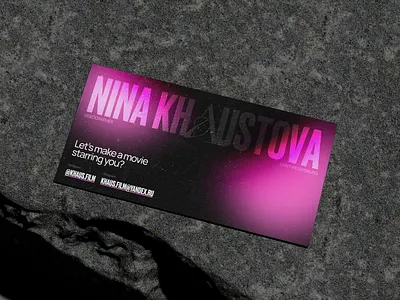 Visual Branding for Filmmaker branding business card creative style filmmaker website graphic design logo modern design pink colors ui visual branding website design