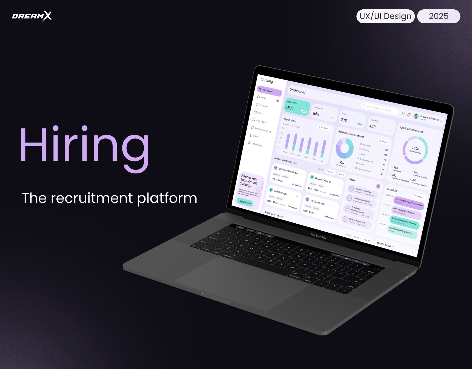 The recruitment platform - Hiring dashboard design dreamx hiring recruitment process ui ui design ux ux design