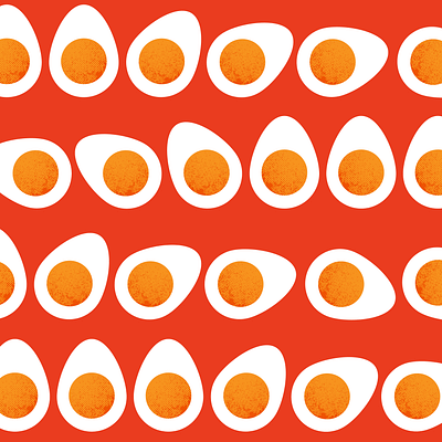 Hard-boiled eggs calgary canada design egg eggs female artist illustration illustrator pattern surface pattern design