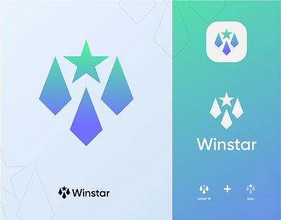 Modern, Branding Winstar Logo Design branding letter w logo logo logo design star logo win winner winstar