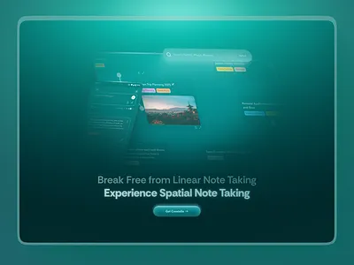 Not So Boring Footer | Saas Footer Section for Landing Page constella cool graphics cool web design dark mode dark web design footer section landing page note taking saas saas footer section saas hero section saas landing page web app design web design web design for saas