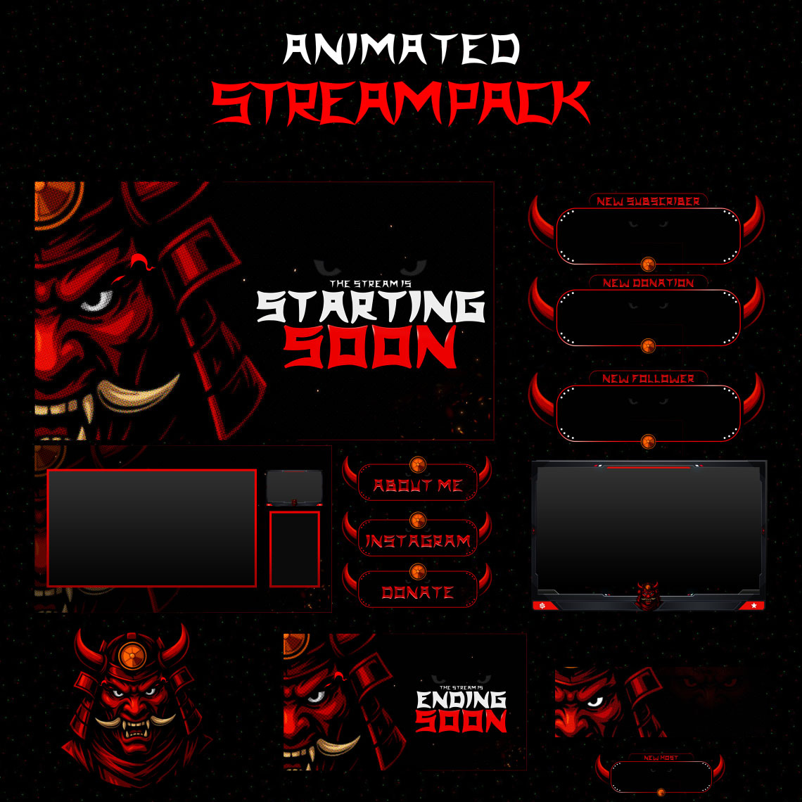 Example of Create Animated Full Stream Pack Overlay
