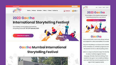 Gaatha – Storytelling Festival Website Design product design storytelling festivel ui design ux design web layout website design
