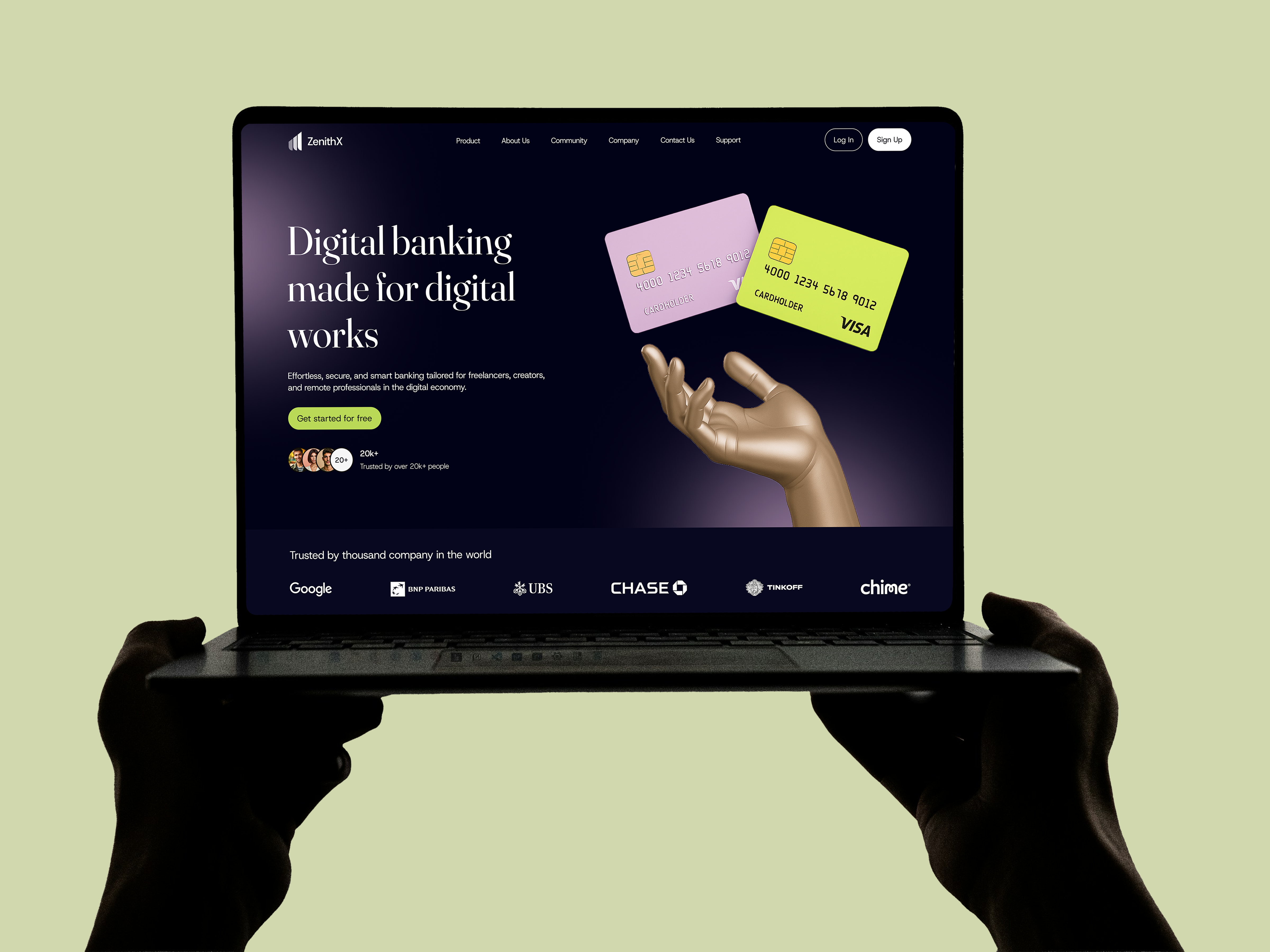 Digital Banking Landing Page Design baking bank banking web card digital bank digital payment finance finance app finance web fintech hero home page landing page modern payment payment gatway ui web app web design website