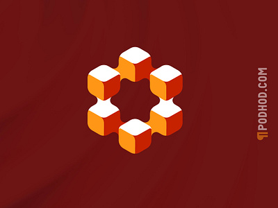 Orange SIX 2d branding design flat illustration isometry logo logotype orange simple six ui vector