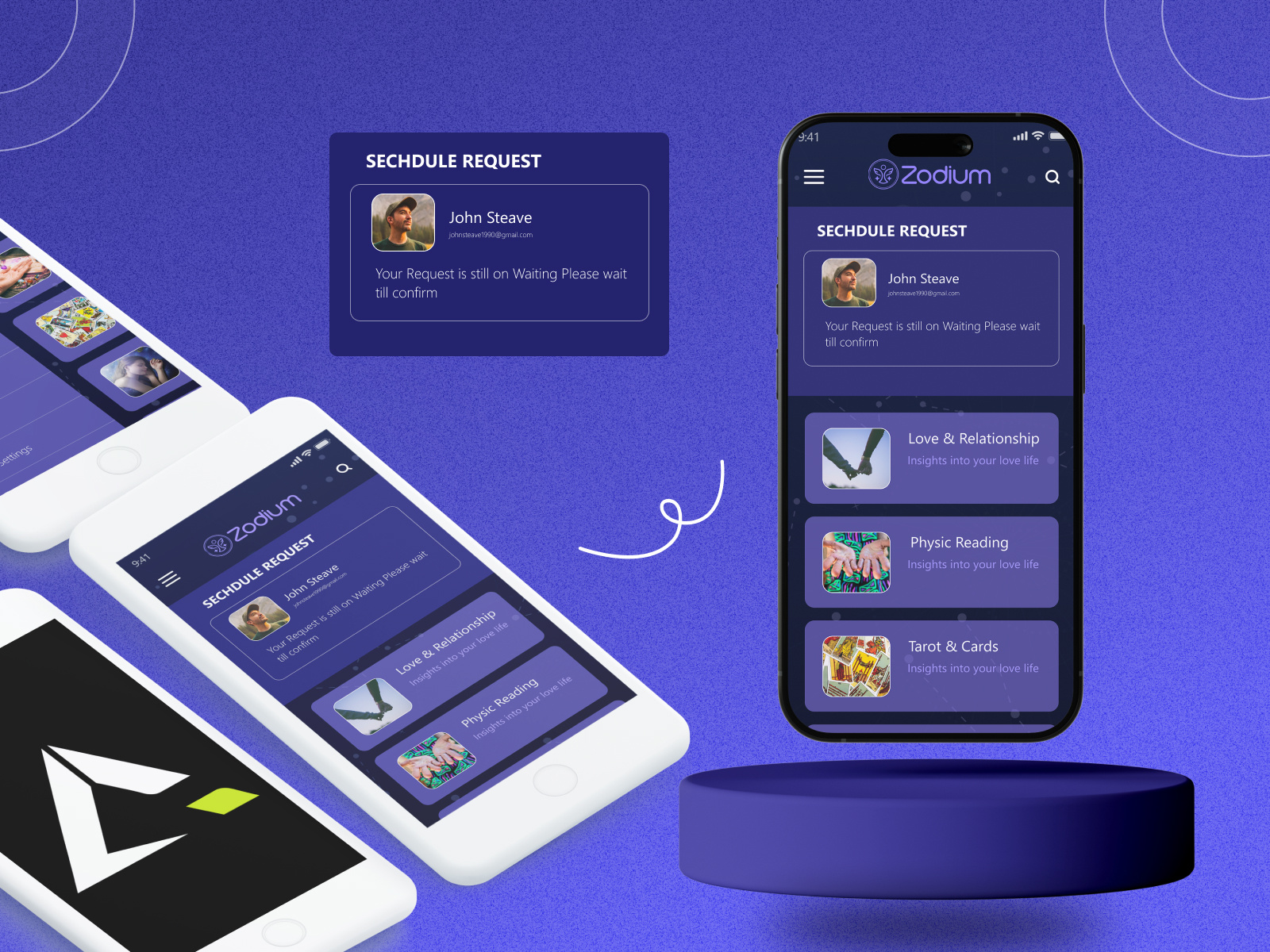 Apptechies | Zodium Astrology & Psychic Reading App Design appdesign astrology astrologyapp creativedesign mobileappdesign psychic psychicreadingapp tarotapp uidesign uxdesign zodium