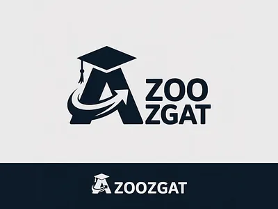 Graduation Cap Logo Design | Modern Education Branding for Azooz academic branding e learning logo education logo graduation cap logo growth logo design modern lettermark logo school branding university logo