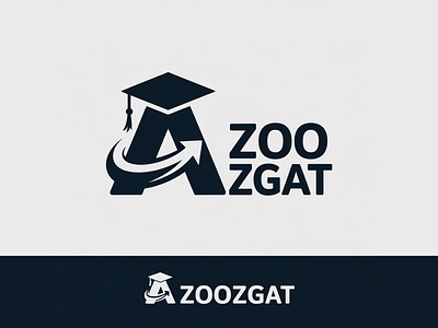 Graduation Cap Logo Design | Modern Education Branding for Azooz academic branding e learning logo education logo graduation cap logo growth logo design modern lettermark logo school branding university logo