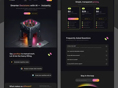 GIGA AI Chatbot Service Landing Page branding checkout design design graphic design illustration personal portfolio landing page ux