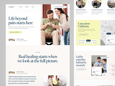 Lifekind. appointment clinic doctor healthcare healthcare center hospital hospital website landing page medical medical service medical website patient web website wellness