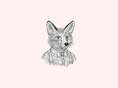 Fox hand drawn logo fox fox design fox gentleman logo fox hand drawn logo fox logo fox logo design hand drawing logo hand drawn logo