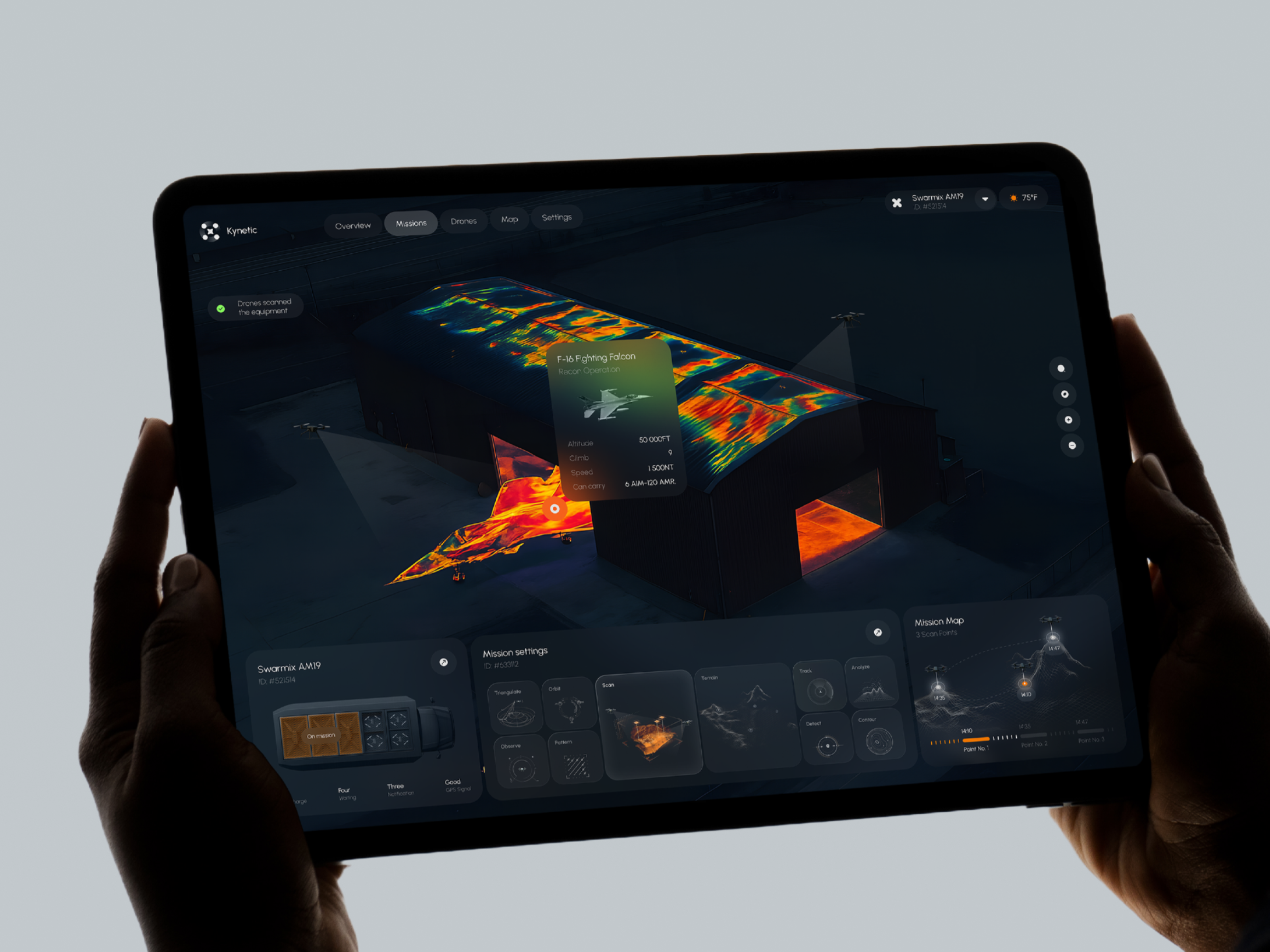 Kynetic Web App - Drone Mission Dashboard ai app app design b2b control crm dashboard defense design drone interface mission product saas service software ui ux web web app