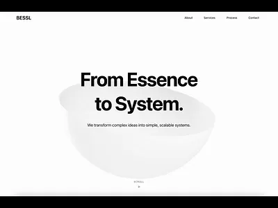 Minimal UX Design Agency Website bessl