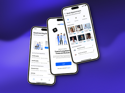 Healthcare app - Book appointment & Scheduling app design healthcare product design ui design